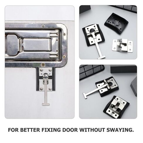 Generic 2 Sets Stainless Steel Rv Door Latches Trailer Door Holders Heavy Duty with Easy Installation for Camper and Travel Trailer in Kuwait