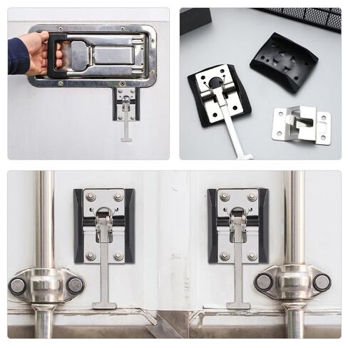 2 Sets Stainless Steel Rv Door Latch and Trailer Door Holder Hook with Easy Installation Sturdy and Catches in Kuwait