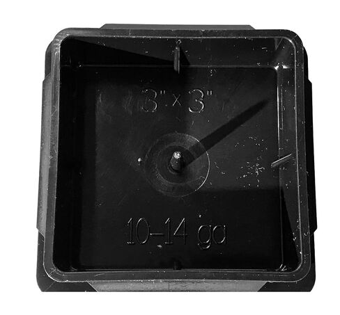 (عبوة من 2) سدادات بلاستيكية مربعة مقاس 3 × 3 بوصة - 76 × 76 مم | 10-14 Ga - (لمعرف 2.74-2.83") حواف مرنة وجدران جانبية | تصميم مقاوم للصدمات شديد التحمل، مقابس غطاء أنابيب سوداء LDPE in Kuwait