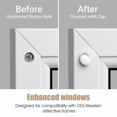 Thinp 50 Pcs Entry Door Frame Plugs, Screw Hole Plugs for Entry Doors, Diameter 5/16" X 1/4", Silicone Door Screw Hole Plug Compatible with ODL/Western Reflection Frame, White in Kuwait