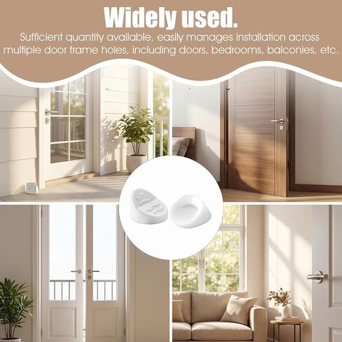 Thinp 50 Pcs Entry Door Frame Plugs, Screw Hole Plugs for Entry Doors, Diameter 5/16" X 1/4", Silicone Door Screw Hole Plug Compatible with ODL/Western Reflection Frame, White in Kuwait