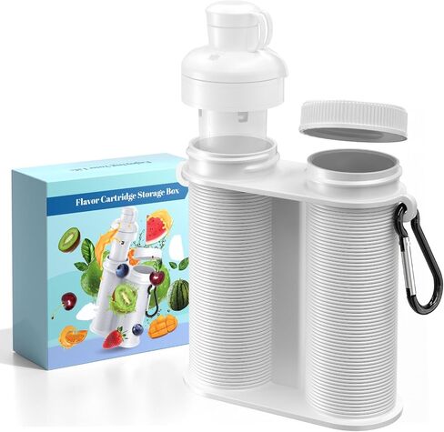 Flavor Cartridge Holder | Compatible with Cirkul Sips | Fits 2 Cartridges | Keep Fresh for Up to 15 Days | BPA Free Plastic in Kuwait