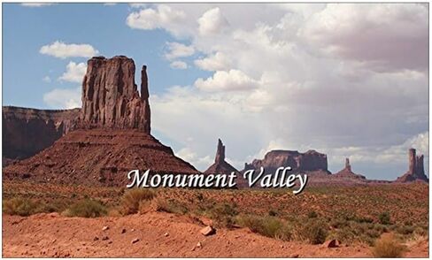 Monument Valley, Utah 3 (Caption) Decal Vinyl Bumper Sticker 5" in Saudi Arabia
