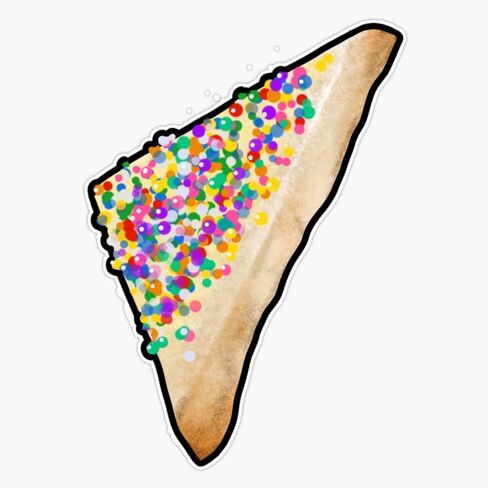 Fairy Bread in Blue Aussie Art Deco Bumper Sticker Vinyl Decal 5" in Kuwait
