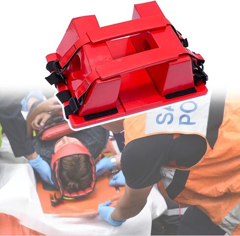 EMS لوحة خلفية محمولة للإسعافات الأولية مع مانع حركة الرأس - معدات طوارئ كاملة للتدريب وإنقاذ المياه والاستجابة للإصابات الرياضية in Kuwait