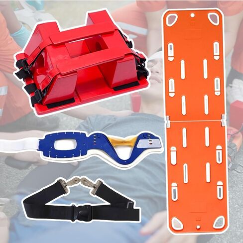 Emergency Head Immobilizer & Cervical Collar, Collapsible Spine Board for Water Rescue, Buoyant Stretcher for Hospitals, Ambulances & Water Parks - Essential Medical Equipment in Kuwait