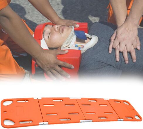 نقالة محمولة للعمود الفقري، لوحة خلفية للإنقاذ في حالات الطوارئ ثنائية الطي للمياه، نقل المرضى إلى حمام السباحة مع مانع حركة الرأس الإسفنجي وحزام الأمان in Kuwait