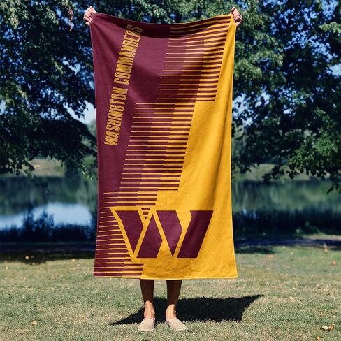 منشفة الشاطئ من Northwest Washington Commanders NFL Progression Jacquard مقاس 36 × 72 بوصة in Kuwait