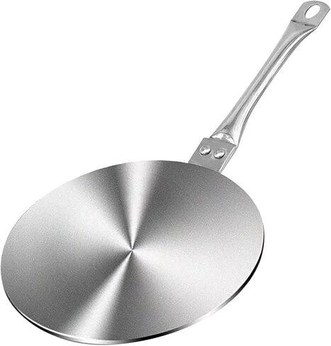 Heat Diffuser Plate Stainless Steel Induction Adapter Plate Converter Thickened Hob Plate Even Heating Suitable for Home Kitchen Cooking, 24cm in Kuwait