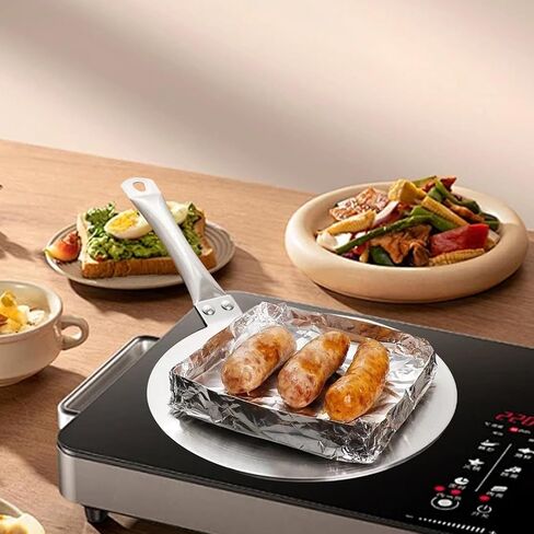 Heat Diffuser Plate Stainless Steel Induction Adapter Plate Converter Thickened Hob Plate Even Heating Suitable for Home Kitchen Cooking, 24cm in Kuwait