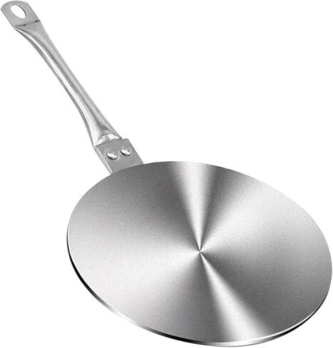 Heat Diffuser Plate Stainless Steel Induction Adapter Plate Converter Thickened Hob Plate Even Heating Suitable for Home Kitchen Cooking, 24cm in Kuwait