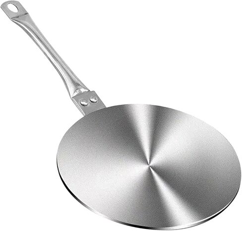 Heat Diffuser Plate Stainless Steel Induction Adapter Plate Converter Thickened Hob Plate Even Heating Suitable for Home Kitchen Cooking, 24cm in Kuwait