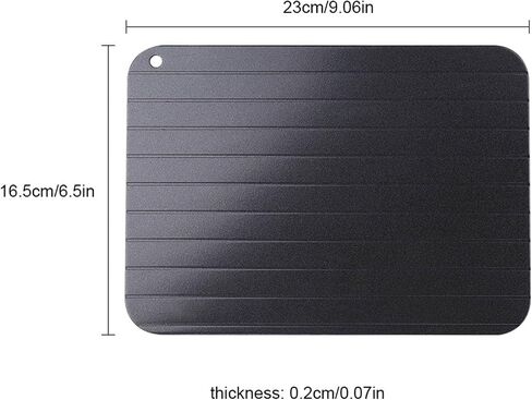 Generic Aluminum Defrost Plate Rapid Food Thawing Tray Safe Meat Defrosting Gadget for Home Kitchen Use in Kuwait