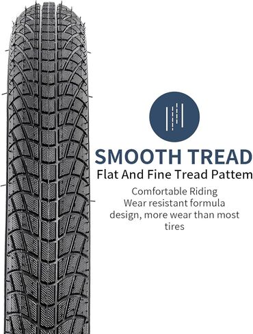 YUNSCM 2-PCS 20" Bike Tires 20x1.75/47-406 Compatible with Road Bike 20 x 1.75 20X1.75 Bicycle Tires (Y-968) in Kuwait