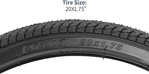 YUNSCM 2-PCS 20" Bike Tires 20x1.75/47-406 Compatible with Road Bike 20 x 1.75 20X1.75 Bicycle Tires (Y-968) in Kuwait