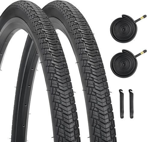 2 Pack 700-38C Bike Tire, YILUXING Foldable 700C Bicycle Tire and Tubes for City Bike Commuter Bike Hybrid Bike in Kuwait