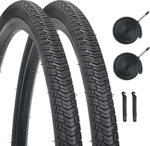 2 Pack 700-32C Bike Tire, YILUXING Foldable 700C Bicycle Tire and Tubes for City Bike Commuter Bike Hybrid Bike in Kuwait