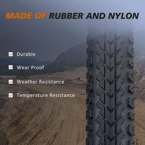 26X1.5 Bike Tire，YILUXING 2 Pack Replacement 26" Bicycle Tire with Tubes s for City Bike, Mountain Bike, MTB in Kuwait