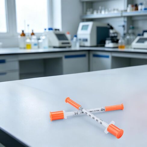 0.3ml Syringe with Cap,31 G 5/16Inch 8mm Lab Supplies for Liquids,Individually Wrapped 100 Pack in Kuwait