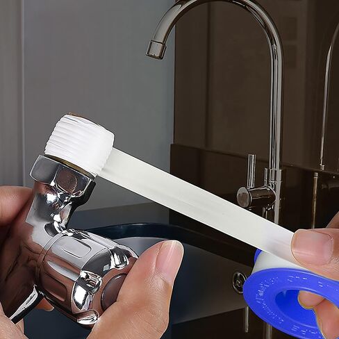 شريط سباك PTFE مقاس 780 بوصة لكل لفة (4 بكرات، إجمالي 3120 بوصة) - أطول بنسبة 50% من 520 بوصة قياسي - شريط ختم خيط التيفلون للأنابيب ورؤوس الدش وخراطيم الحدائق والسباكة in Kuwait