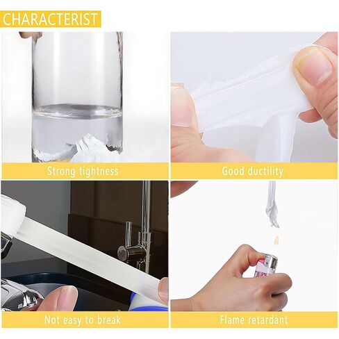 شريط سباك PTFE مقاس 780 بوصة لكل لفة (4 بكرات، إجمالي 3120 بوصة) - أطول بنسبة 50% من 520 بوصة قياسي - شريط ختم خيط التيفلون للأنابيب ورؤوس الدش وخراطيم الحدائق والسباكة in Kuwait
