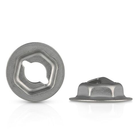 100Pcs 1/4" Stud Size Zinc Thread Cutting Nuts – 7/16" Head, 11/16" Flange – Self-Tapping Flange Lock Fasteners for Metal, Industrial & Automotive Applications Use in Kuwait