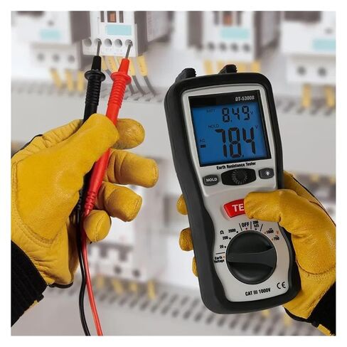 Resistance Tester, DT-5300B Digital Insulation Resistance Tester Megohmmeter Grounding Meter AC/DC Current and Voltage in Kuwait