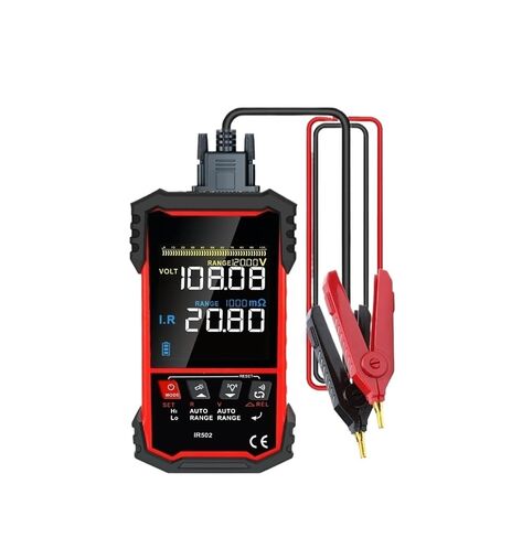 Resistance Tester, IR502 Battery Internal Resistance Tester 0.000mΩ~500Ω High Precision Calibratable Lead Acid Alkaline Lithium in Kuwait
