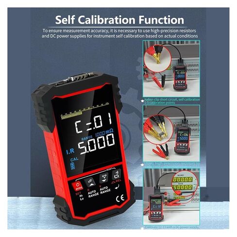 Resistance Tester, IR502 Battery Internal Resistance Tester 0.000mΩ~500Ω High Precision Calibratable Lead Acid Alkaline Lithium in Kuwait