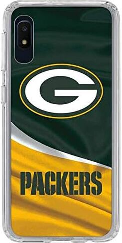 حافظة هاتف Skinit الشفافة متوافقة مع هاتف Galaxy A10e - تصميم Green Bay Packers المرخص رسميًا من الدوري الوطني لكرة القدم الأمريكية in Kuwait