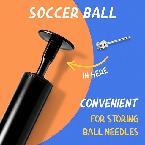 Portable Ball Pump with Needle Storage, Hand Air Pump for Soccer Basketball Volleyball in Kuwait