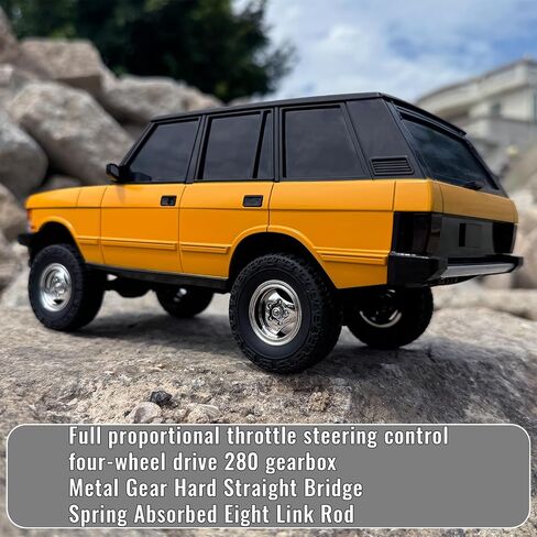 سيارة التسلق LDRC 1/18 Rc Ld18401 4wd للطرق الوعرة، سيارة احترافية للبالغين، طراز سيارات زاحفة تعمل بالتحكم عن بعد (أصفر) in Kuwait