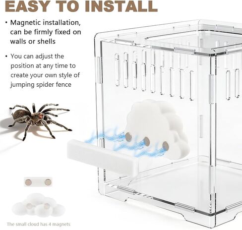 Jumping Spider Accessories Kit, 3Pcs Jumping Spider Styling Platforms with Magnetic Mounting for Climbing, Decorating, Resting and Exploration (Mushroom) in Kuwait