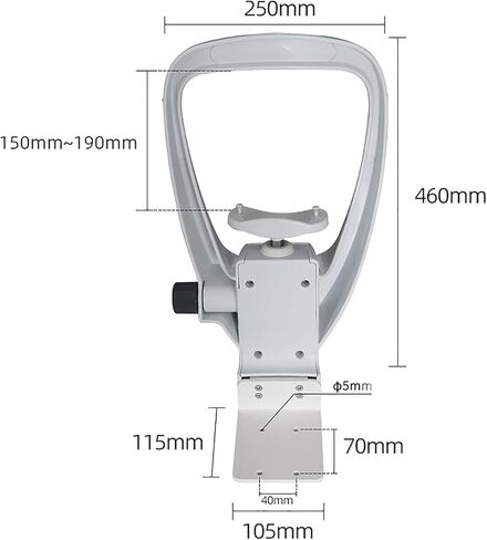 Adjustable Chin Rest Forehead Support for Auto Refractometer, Vision Training Accessories, Ophthalmic Equipment, Glasses Bracket, Optometry Essential, White in Kuwait
