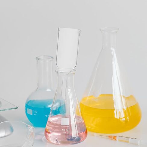 Laboratory Glass Filtration Funnel Borosilicate Round Bottom 32mm Diameter 120mm Length Scientific Filtering Funnel for Chemistry and Student Labs in Kuwait