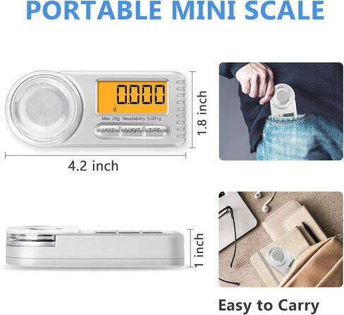 مقياس THINKSCALE الرقمي الملليغرام، 20 جم × 0.001 جم مقياس Mg صغير عالي الدقة مع شاشة LCD، الفارغة، 6 وحدات مقياس مجوهرات محمول، مقياس ميكرو جرام لطب المسحوق، الذهب، الأحجار الكريمة، إعادة التحميل in Kuwait