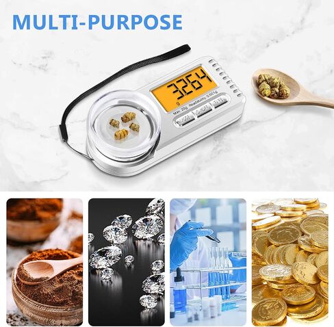 مقياس THINKSCALE الرقمي الملليغرام، 20 جم × 0.001 جم مقياس Mg صغير عالي الدقة مع شاشة LCD، الفارغة، 6 وحدات مقياس مجوهرات محمول، مقياس ميكرو جرام لطب المسحوق، الذهب، الأحجار الكريمة، إعادة التحميل in Kuwait