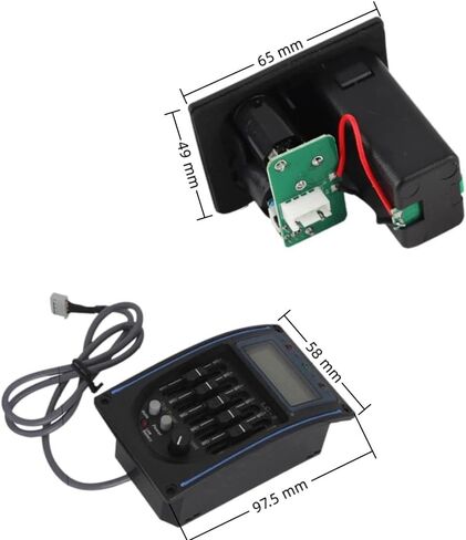 Acoustic Guitar Pickup – Adjustable EQ Guitar Preamp with Piezo Pickup, LCD Display & Volume Control, ABS+Metal Construction (97.5x58mm/3.84x2.28in)‌ in Kuwait