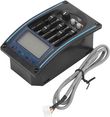 Acoustic Guitar Pickup – Adjustable EQ Guitar Preamp with Piezo Pickup, LCD Display & Volume Control, ABS+Metal Construction (97.5x58mm/3.84x2.28in)‌ in Kuwait