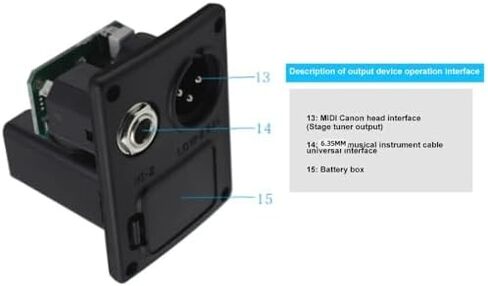 Acoustic Guitar Pickup – Adjustable EQ Guitar Preamp with Piezo Pickup, LCD Display & Volume Control, ABS+Metal Construction (97.5x58mm/3.84x2.28in)‌ in Kuwait