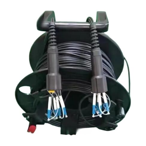 شريط توصيل الألياف الضوئية TPU LC-LC PCD235 بكرة 4 كور SM (50 متر LC-LC) in Kuwait