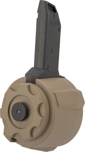 Evike Airsoft - Angel Custom 1500 Round Thunderstorm Electric Winding Drum Airsoft Mag (Model: Vector/Dark Earth) in Saudi Arabia