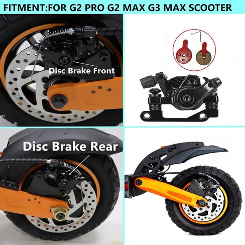 2 زوج من وسادات الفرامل شبه المعدنية المتوافقة مع Kukirin G2 G2 Pro/G2 MAX/G3 Max Scooter الفرامل الفرجار وسادة الراتنج قرص الفرامل أجزاء للدراجات الجبلية الدراجة in Kuwait