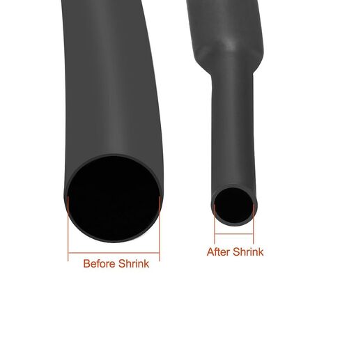 Heat Shrink Tubing 0.6mm Dia 5m 2:1 Heat Shrink Tube Wire Wrap Black in Kuwait