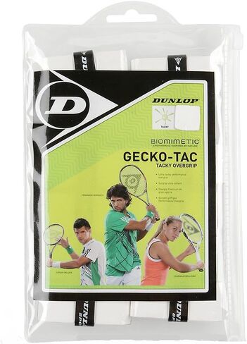 Dunlop Sports Gecko-Tac Tennis/Squash OVERGRIP (3 عبوات، 12 عبوة، 30 عبوة لفة، 60 عبوة حوض) - قبضة علوية عالية الجودة، توفر قبضة استثنائية وقبضة مع هيكل ماص للرطوبة in Kuwait