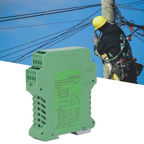 جهاز إرسال عازل تيار مستمر 24 فولت 2 في 4 لكشف PLC وتكييف الإشارة (4-20 مللي أمبير) in Kuwait