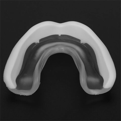 Fangs Boxing Mouthguard Muay Thai Mouth Guard Fighting Taekwondo Sanda Protective Gear Basketball Football Mouth Guard with a Storage Box for Sports Transparent White in Kuwait