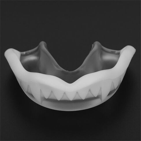 Fangs Boxing Mouthguard Muay Thai Mouth Guard Fighting Taekwondo Sanda Protective Gear Basketball Football Mouth Guard with a Storage Box for Sports Transparent White in Kuwait