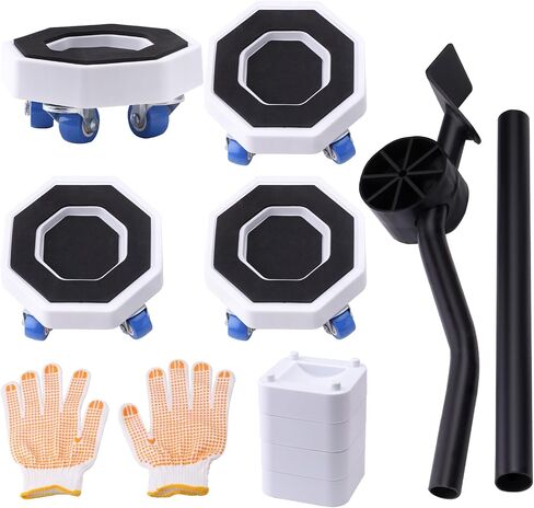Furniture Dolly with 4 Wheels & Lifter Tool Heavy Duty, Appliance Slider Set, Furniture Movers Gliders for Hardwood Floors Rollers Bed Fridge Sofa Capacity Up to 881 LB (6-piece set) in Kuwait
