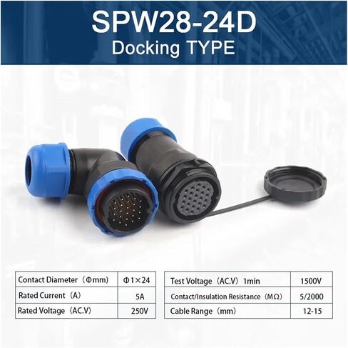 SP28 90 degree elbow 2-26 pin welding male plug female socket cable aviation connector(SPW28-24D) in Kuwait